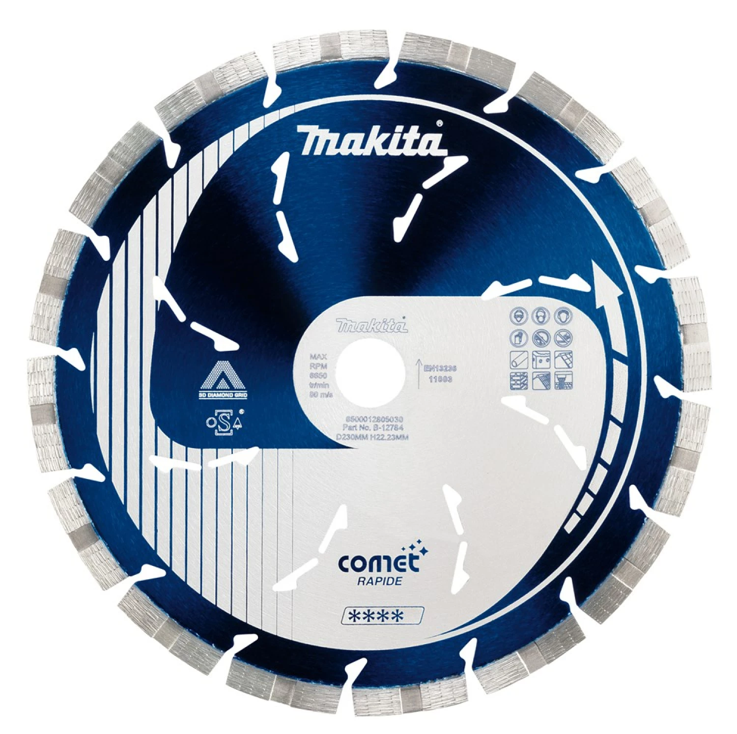 Disque Diamant Makita B-12778 - 125 x 22,23/20 mm - Béton - Pierre-image