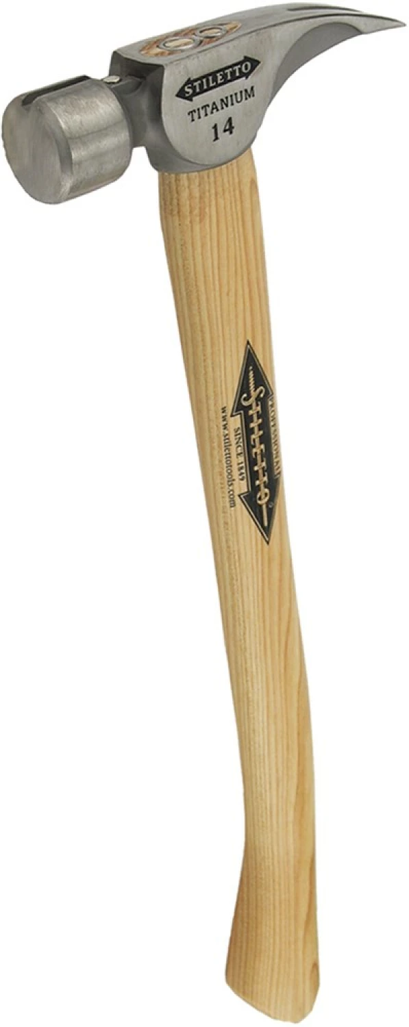 Milwaukee 4932352584 Ti14SC-H18 Marteau à griffes Stiletto Titanium - manche en bois - 397 grammes