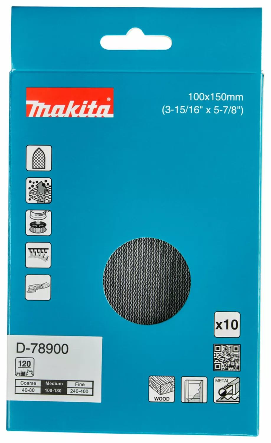 Makita D-78900 Schuurnet -  100x150mm K119-image