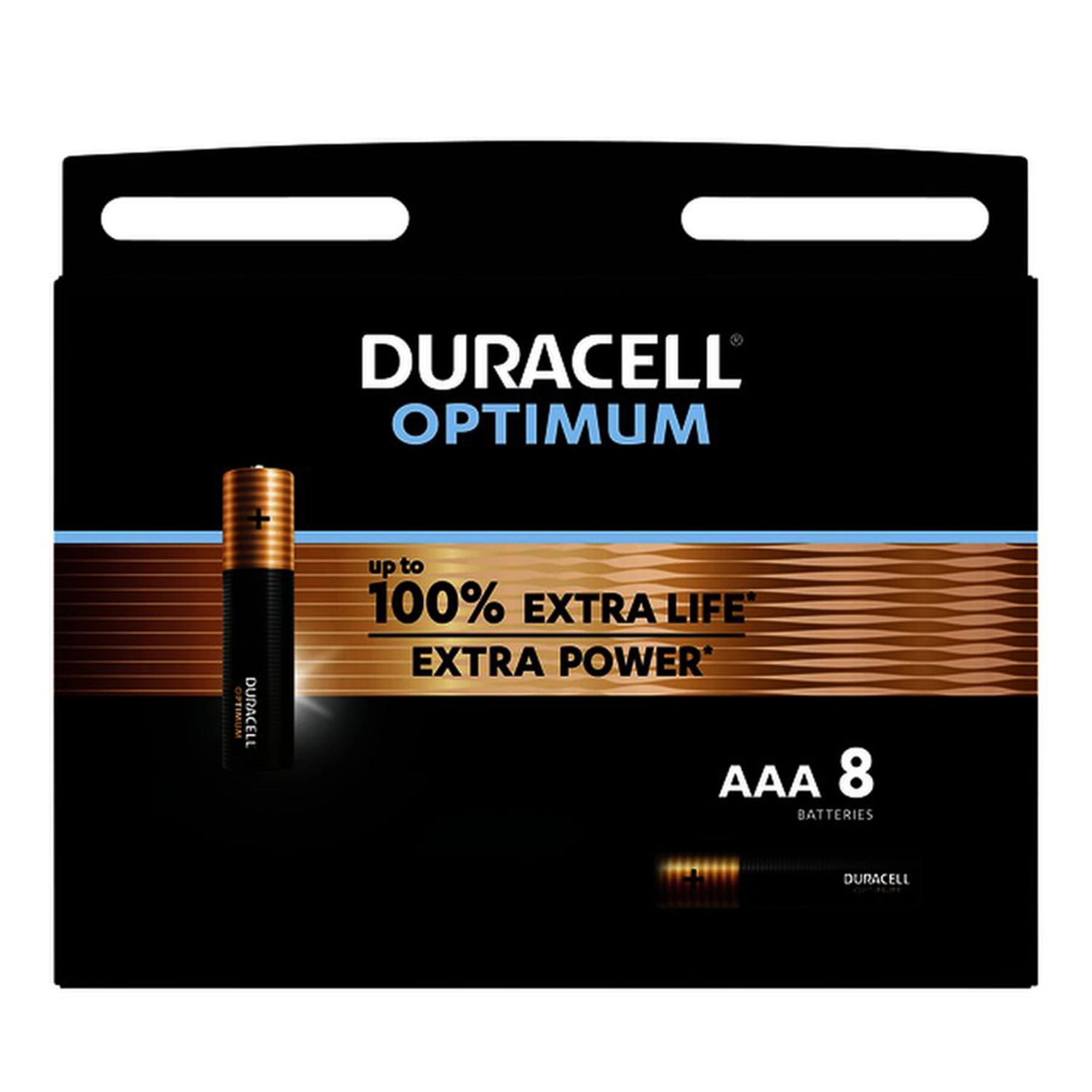 Duracell D137714 Pile alcaline Optimum AAA - 8 pièces-image
