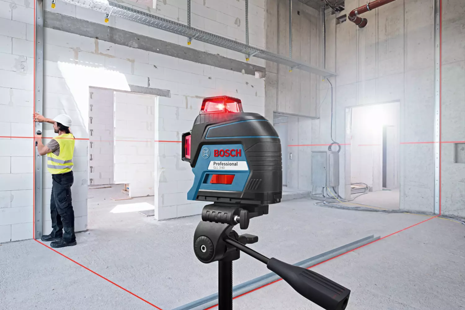 Bosch GLL 3-80 Kruislijnlaser in koffer - 40m-image