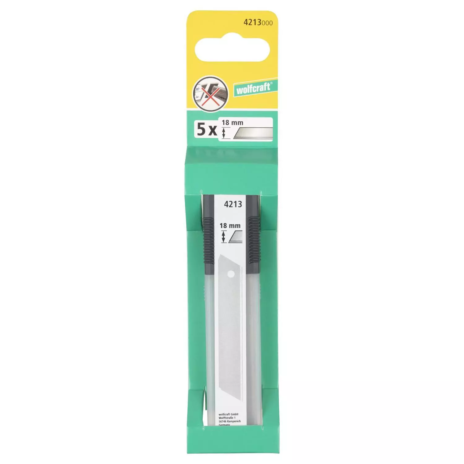Wolfcraft 4213000 Lames de sécurité de rechange - 18 mm (5 pièces)-image
