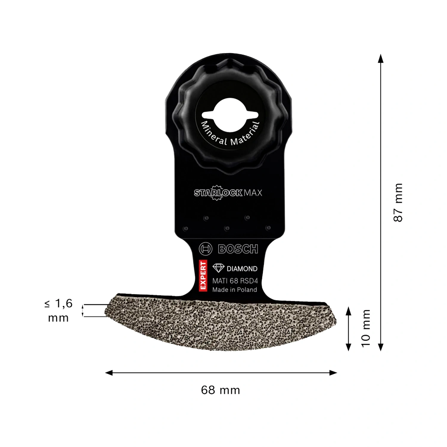 Bosch 2608902084 EXPERT Hoekblad MATI 68 RSD4 - 68 x 10mm - Mortel en tegels - (1st.)