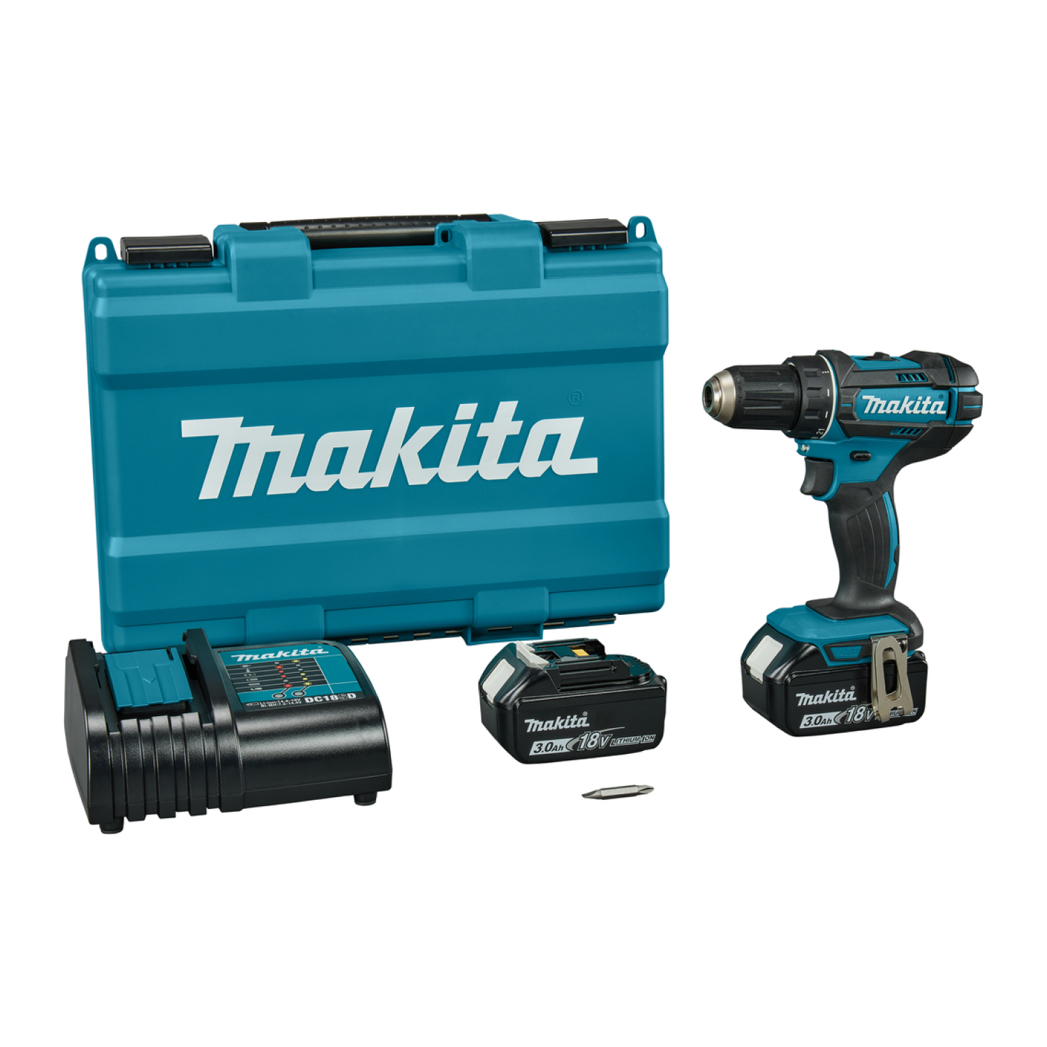 Makita DDF482SFE 18V Li-Ion accu boor-/schroefmachine set (2x 3.0Ah accu) in koffer-image