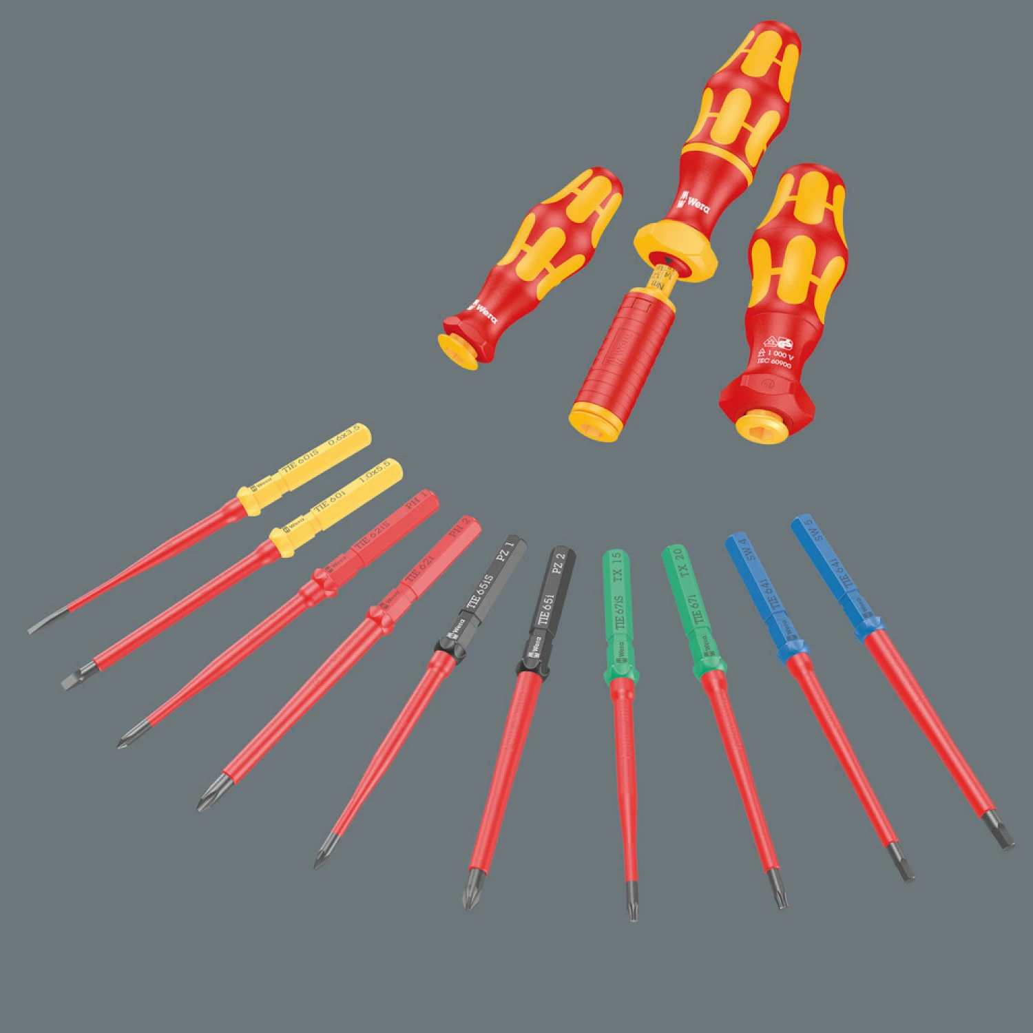 Wera 05006565001 Kraftform Kompakt VDE Wisselkling 64 i INBUS Take it easy SB, 6 x 157mm