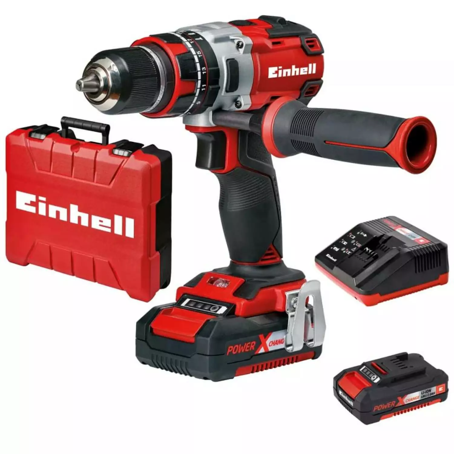 Einhell TE-CD 18-2 Li-i KIT - Set de Perceuse-Visseuse sans fil 18V Li-Ion (Batteries 2x 2.0Ah) - Moteur Brushless-image