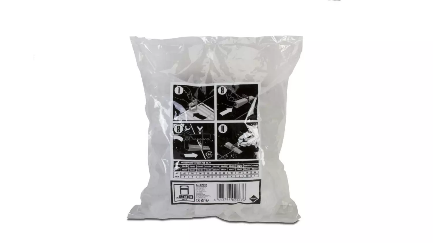 Rubi 02853 Delta Clips de Nivellement - 2,0mm (200 unités)-image