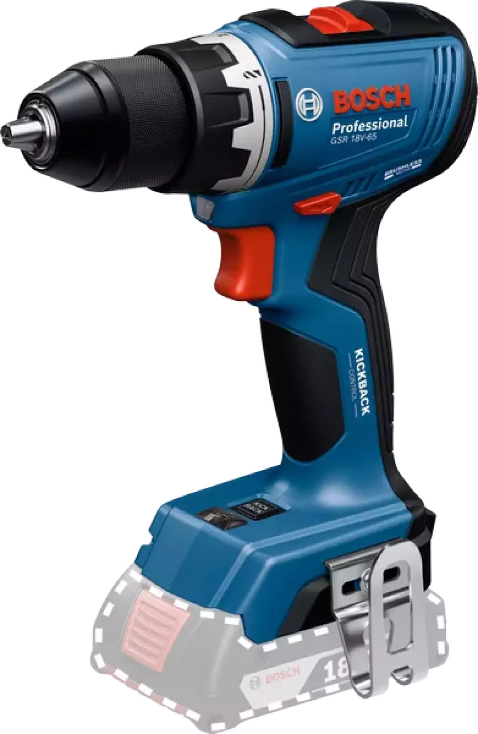 Bosch GSR 18V-65 Kit perceuse-visseuse sans fil 18 V Li-Ion (2 batteries 4,0 Ah) dans L-Boxx-image