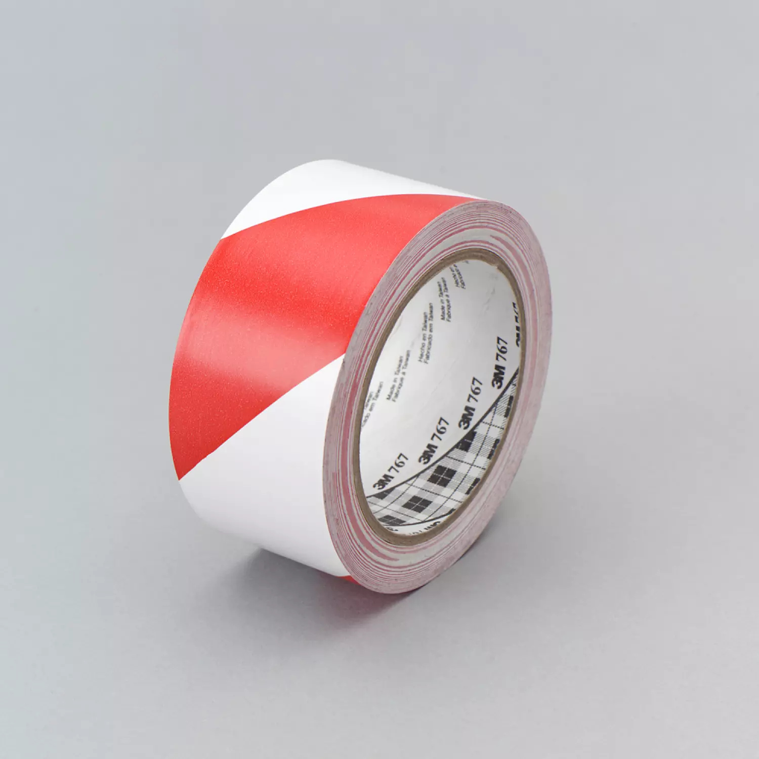 3M 767i Waarschuwingsmarkeringtape Wit/Rood - 50 mm x 33 m-image