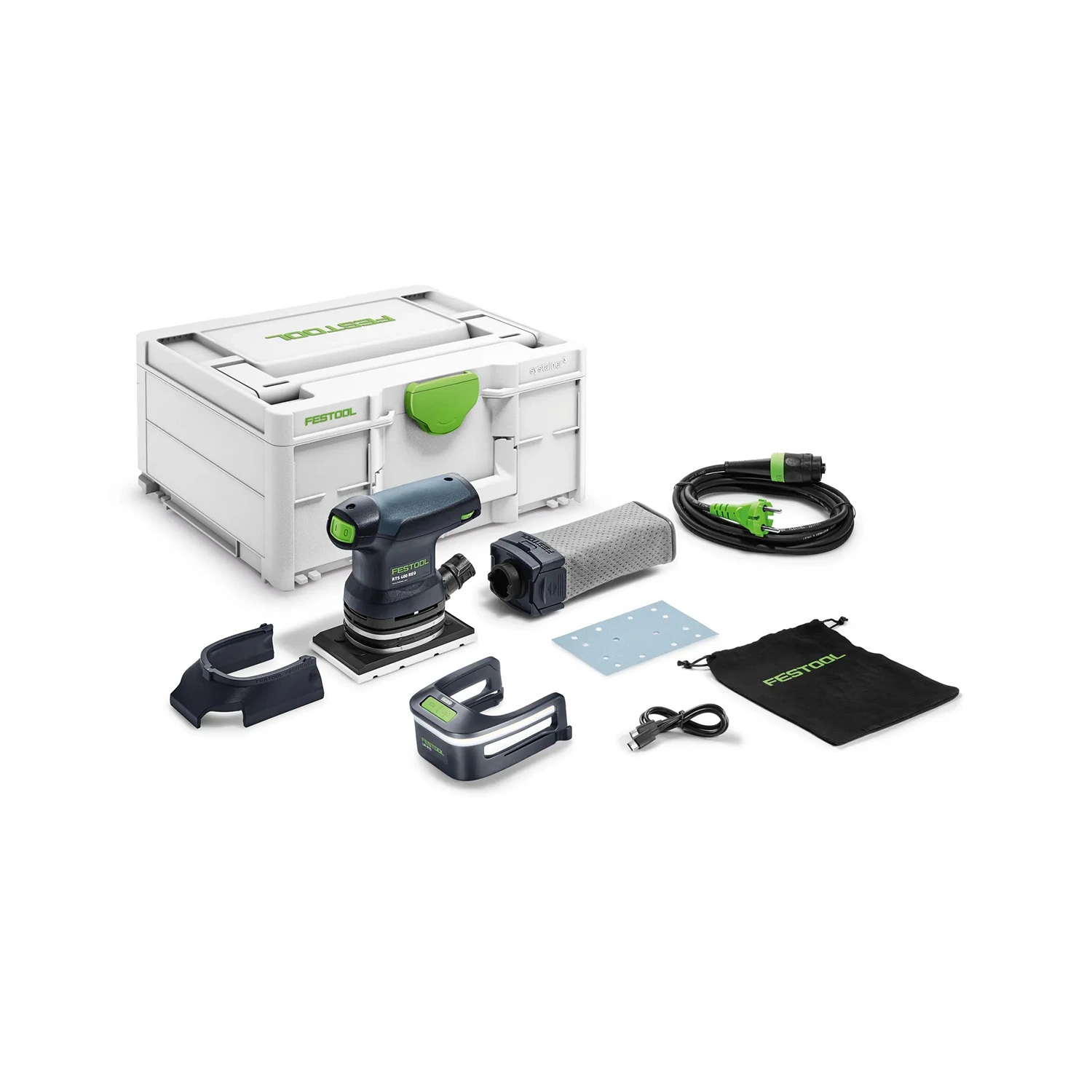 Festool RTS 400 REQ-Plus Vlakschuurmachine in systainer - 250W - 80 x 130mm