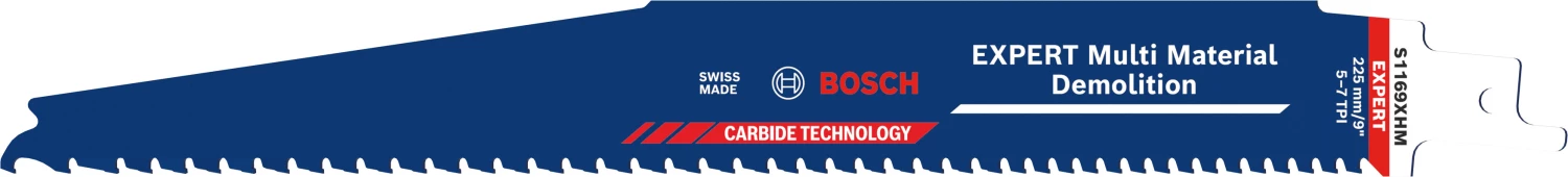 Bosch S1169XHM Lame de scie alternative EXPERT pour démolition multi-matériaux - 225 x 1,25 (3 pièces)-image