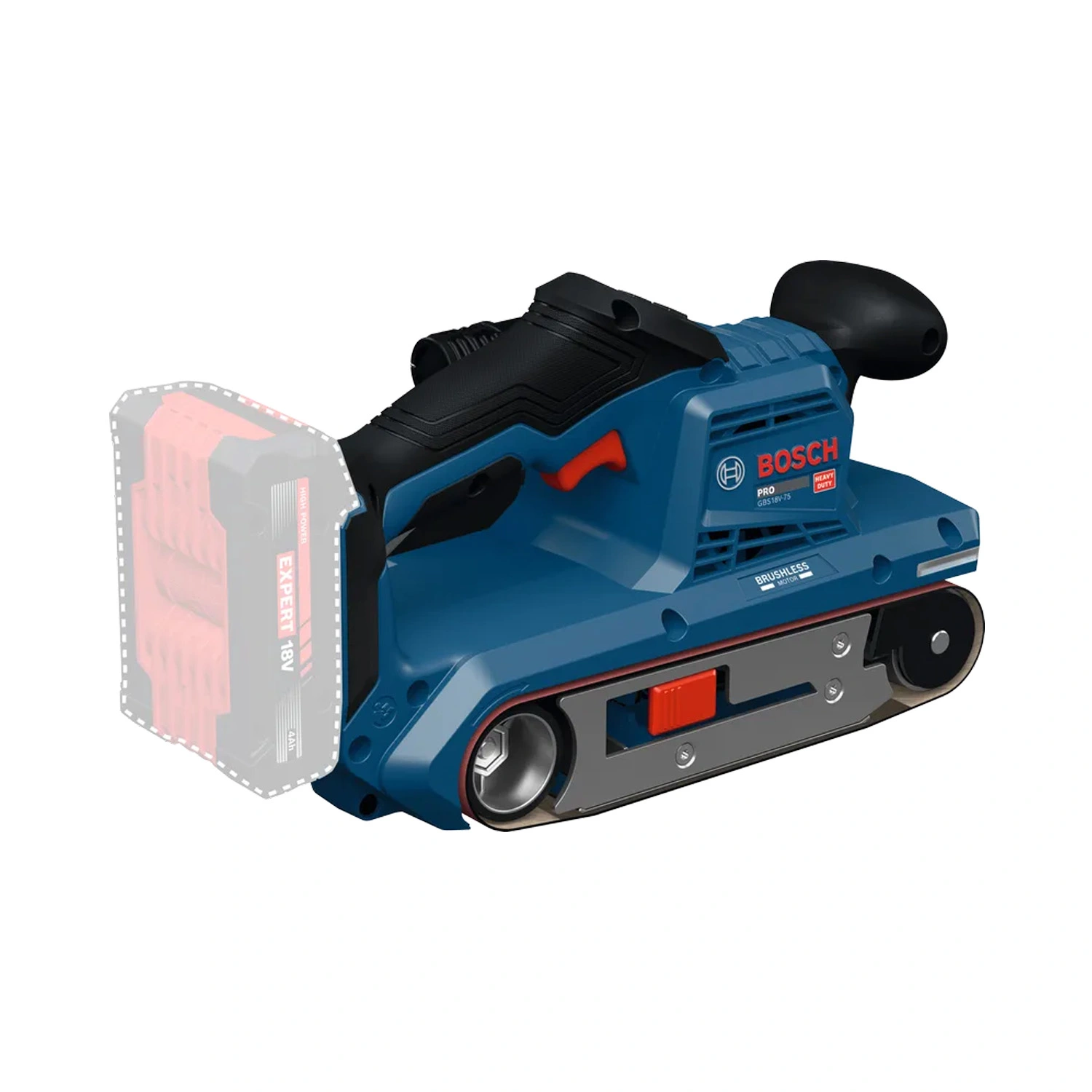 Bosch GBS 18V-75 - Accu Bandschuurmachine - in L-Boxx - Body