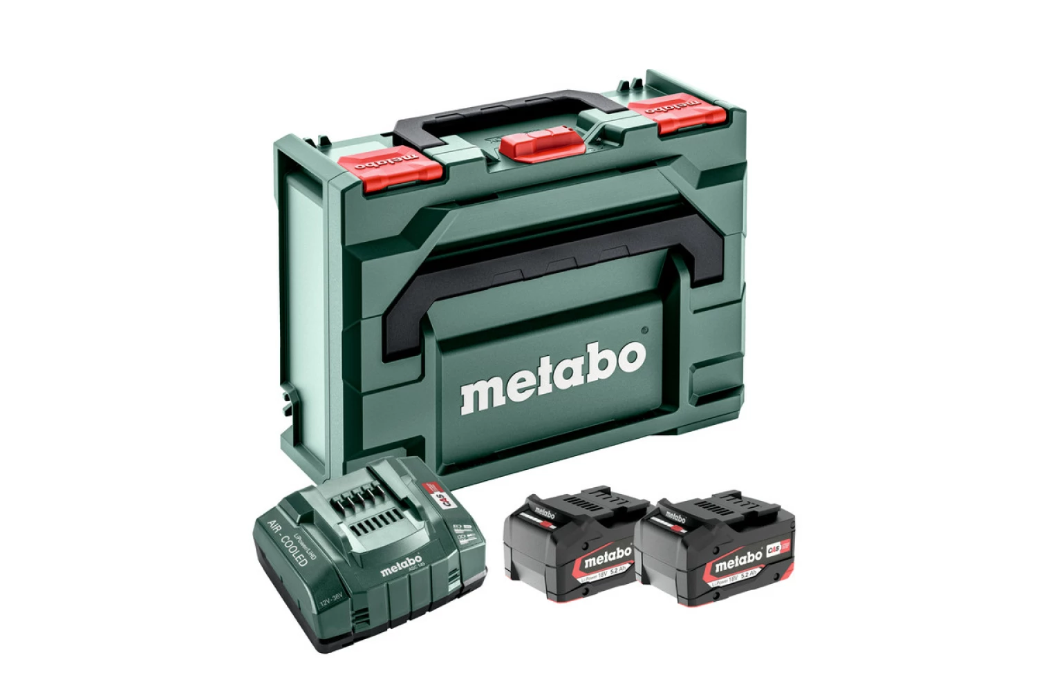 Metabo 685065000 Set de démarrage 18V Li-Ion (2x batterie 5.2Ah) + chargeur dans Metaloc-image
