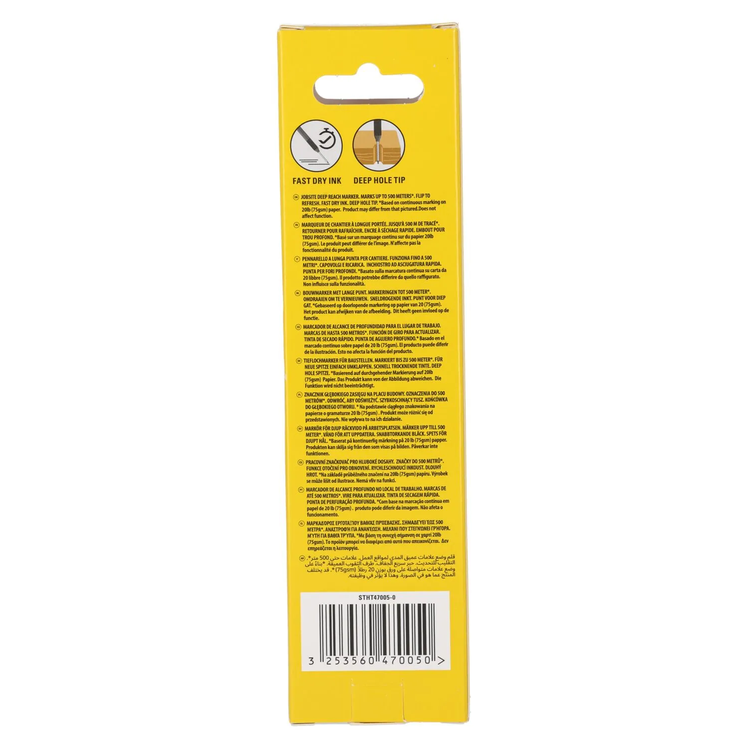 Stanley STHT47005-0 Markeerstift voor diep bereik met holster - Rood