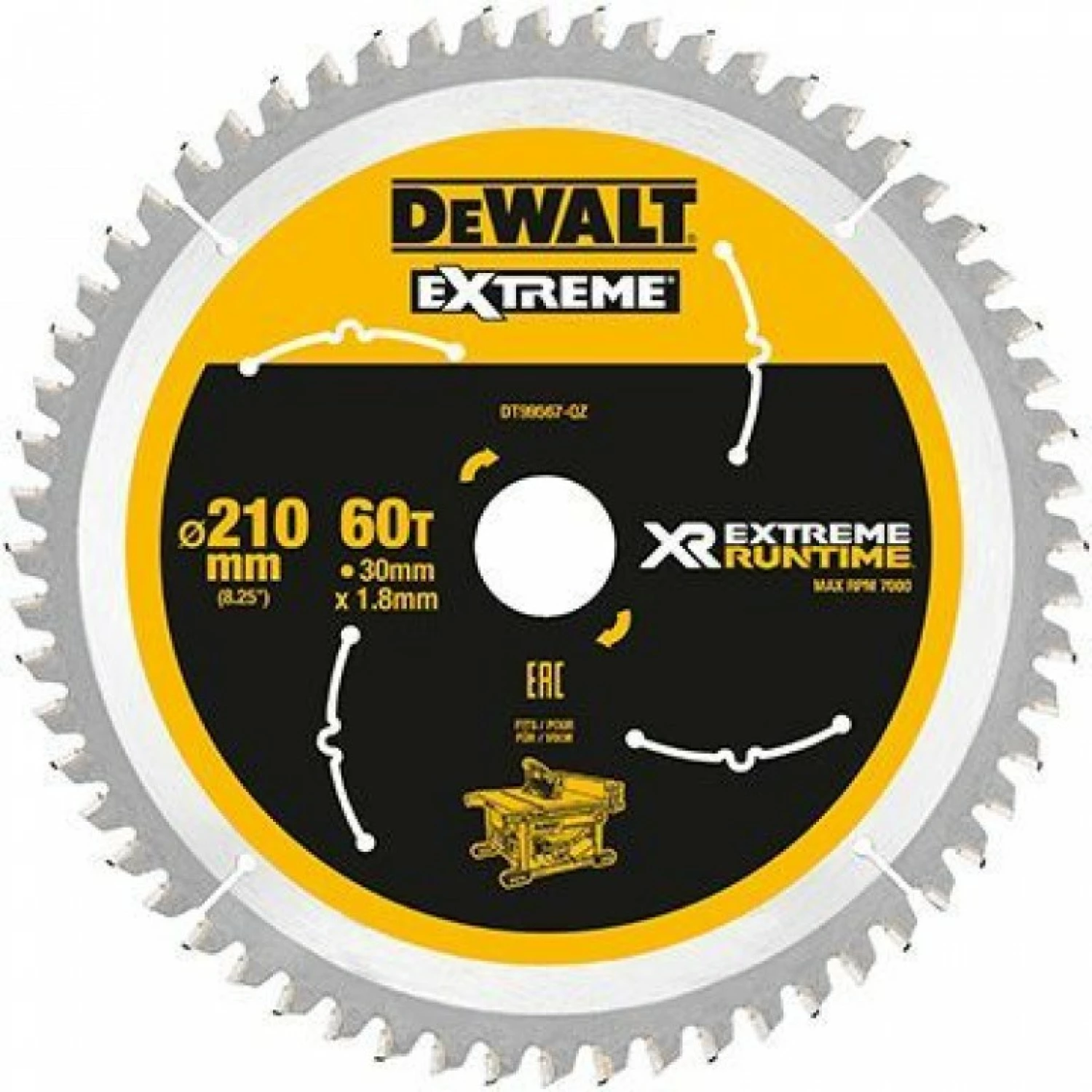 DeWALT DT99567 XR Circular Saw Blade - 210 x 30 x 60T - Wood-image