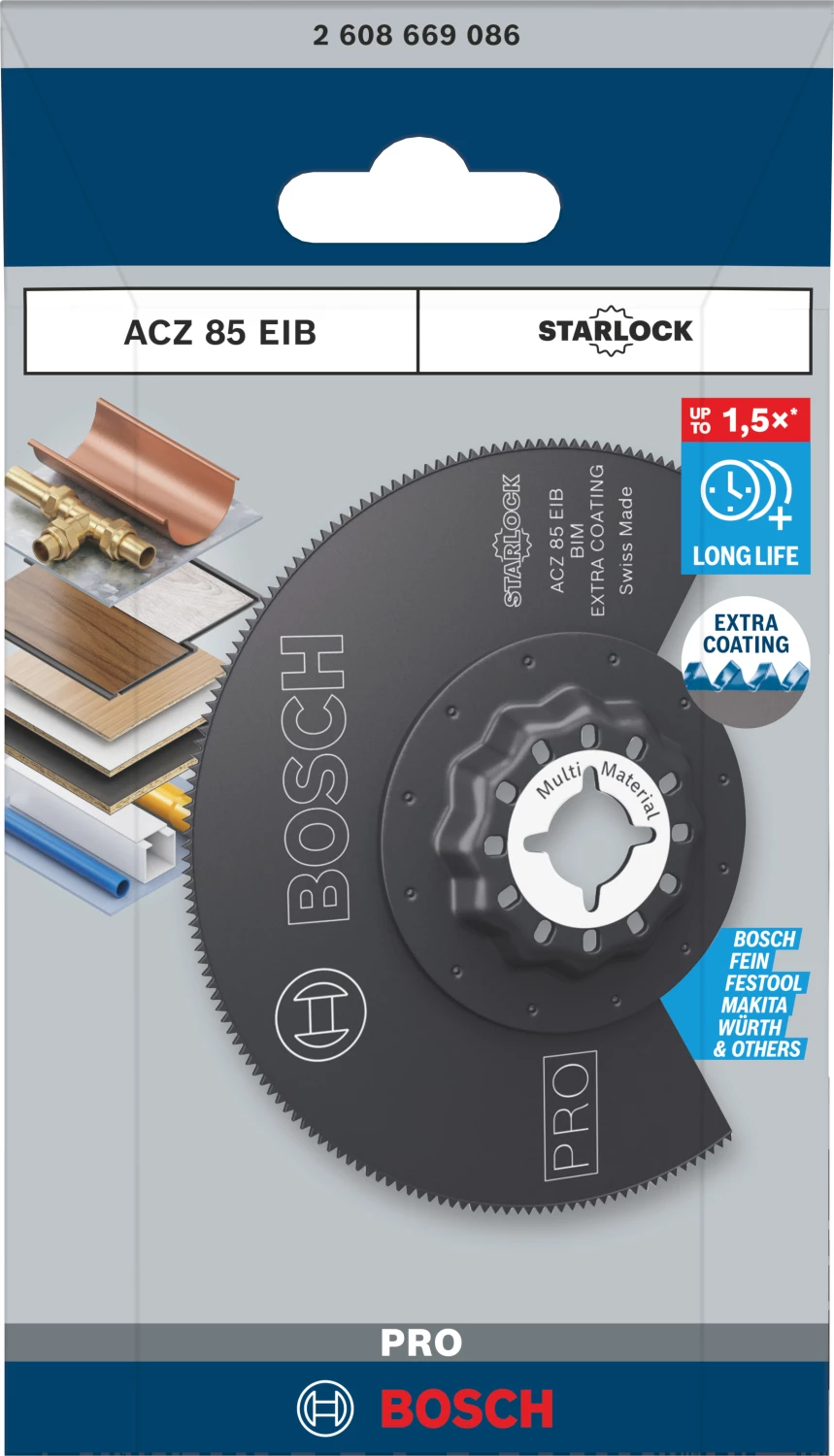 Bosch ACZ 85 EIB PRO lame de scie segmentée pour outil multifonction pour le bois et les métaux non ferreux (1 pièce)-image