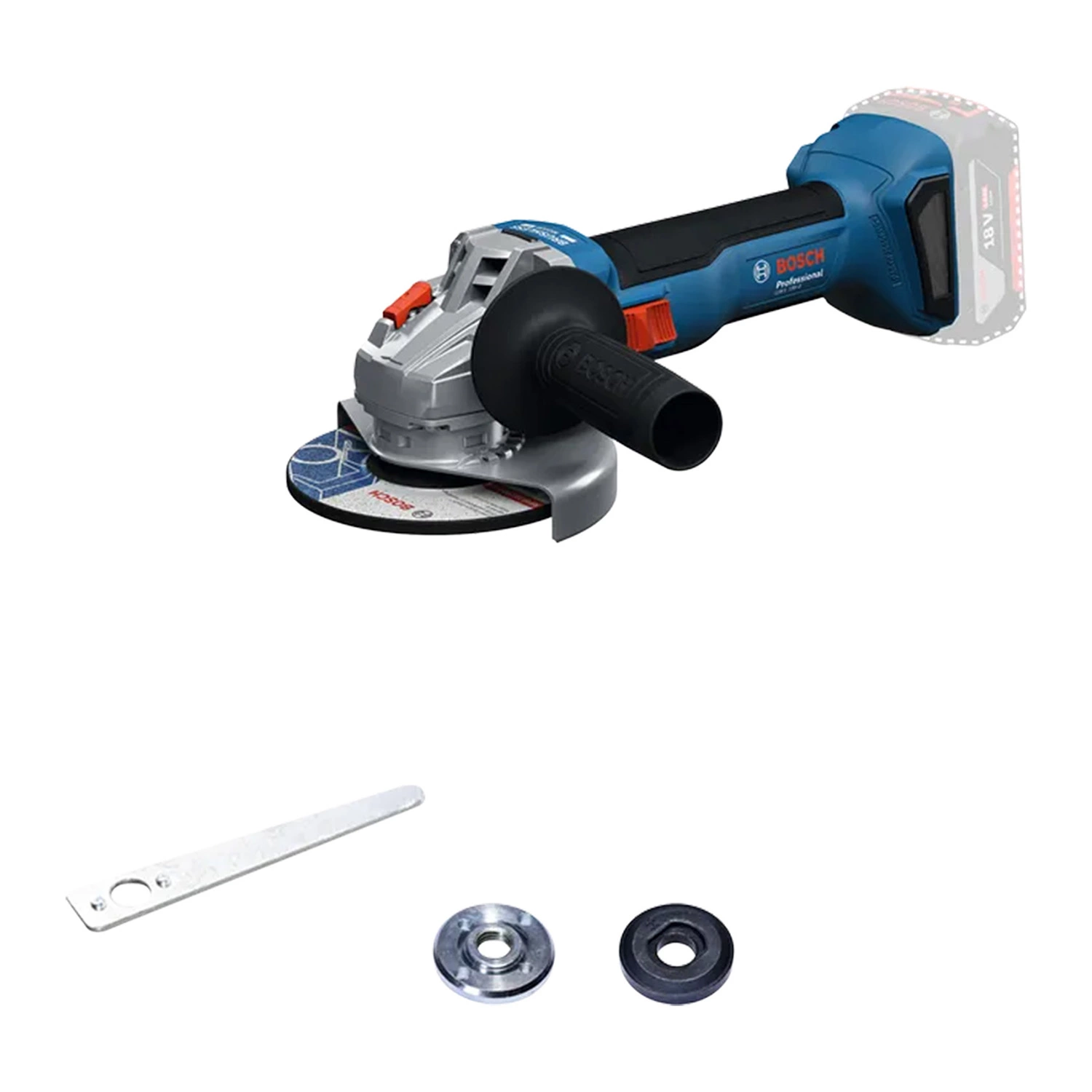 Bosch GWS 18V-8 18V Li-Ion accu haakse slijper body - 125mm-image