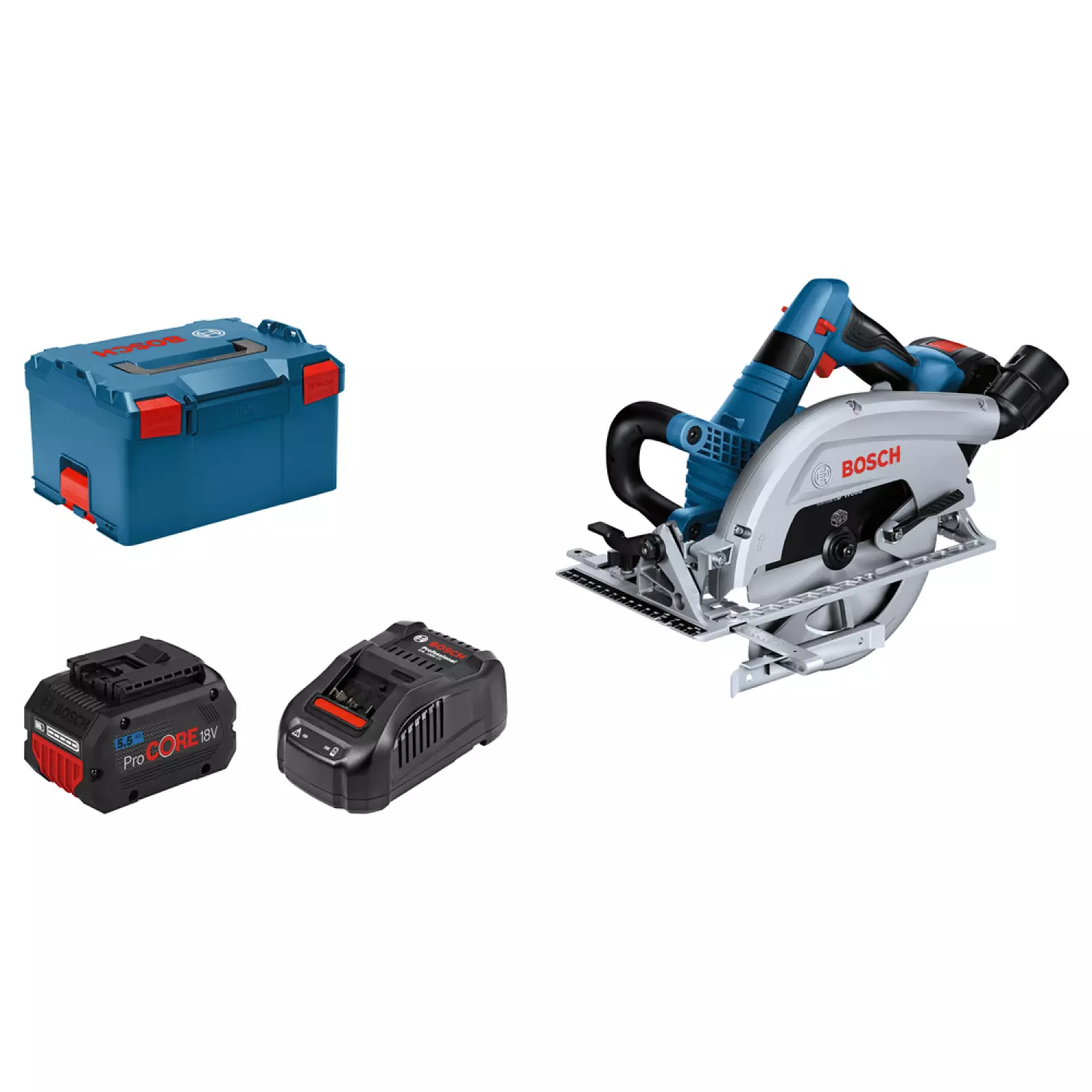 Bosch GKS 18V-70 L 18V Li-ion accu BiTurbo cirkelzaag set (2x 5.5Ah)- 190mm - koolborstelloos - 06016B9002-image
