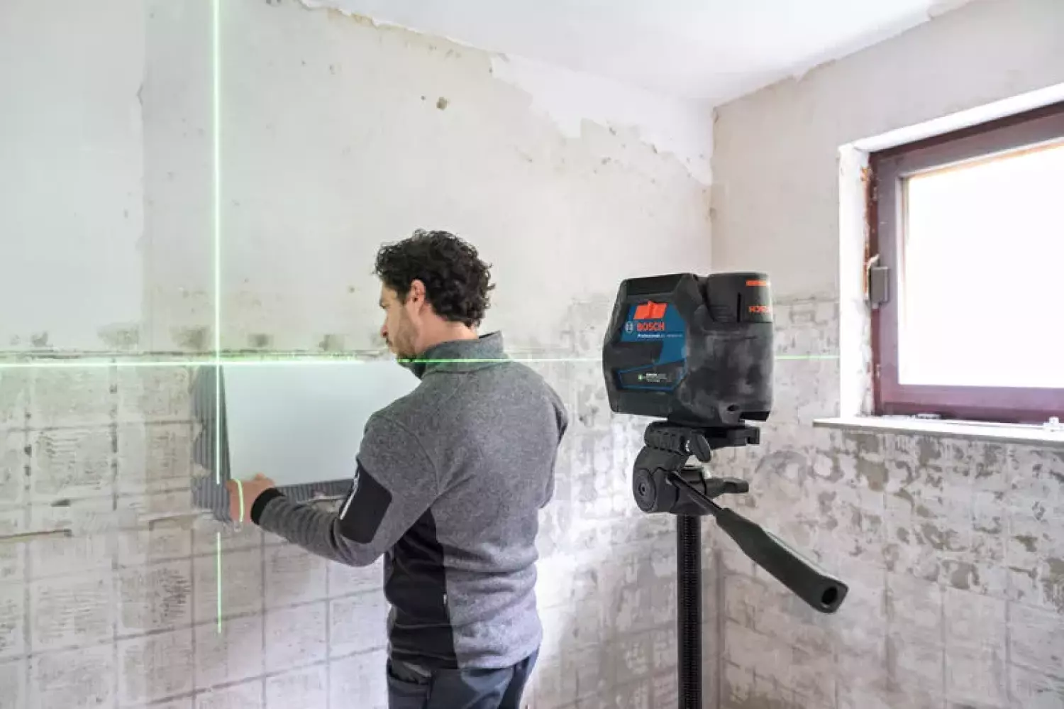 Bosch GCL 12V-50-22 CG 12V accu Niveau-laser croisé dans sac (y compris les batteries)-image