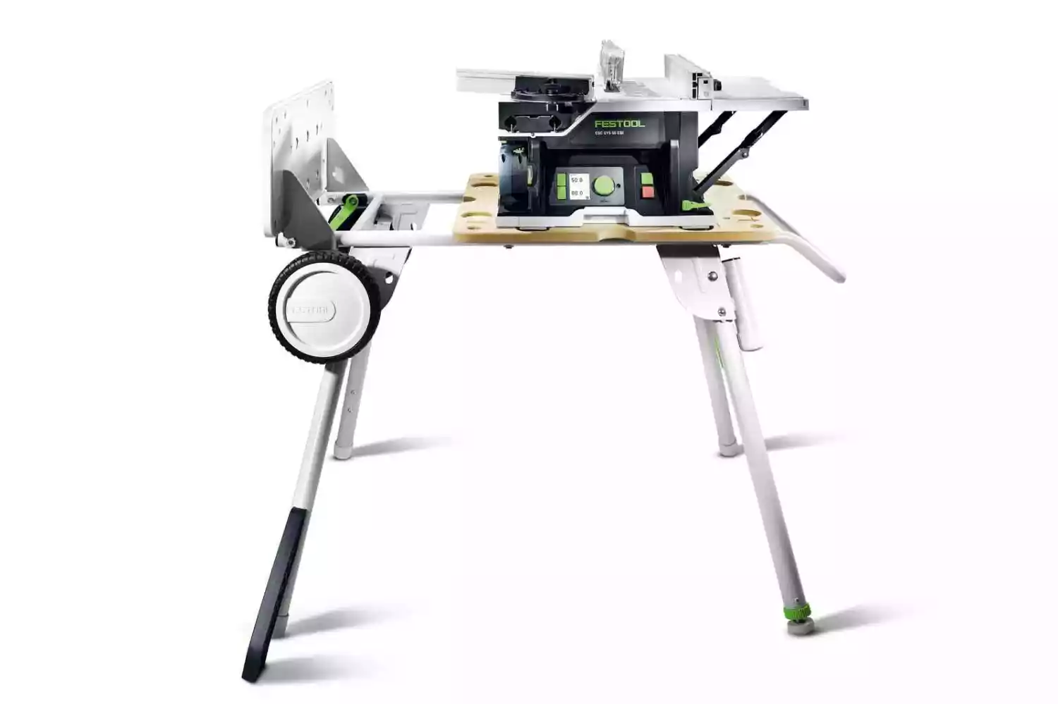 Festool CSC SYS 50 EBI-Set 36V (2x18V) Kit de scie circulaire sur table sans fil (2x5,0Ah) avec support et accessoires - 168 mm-image