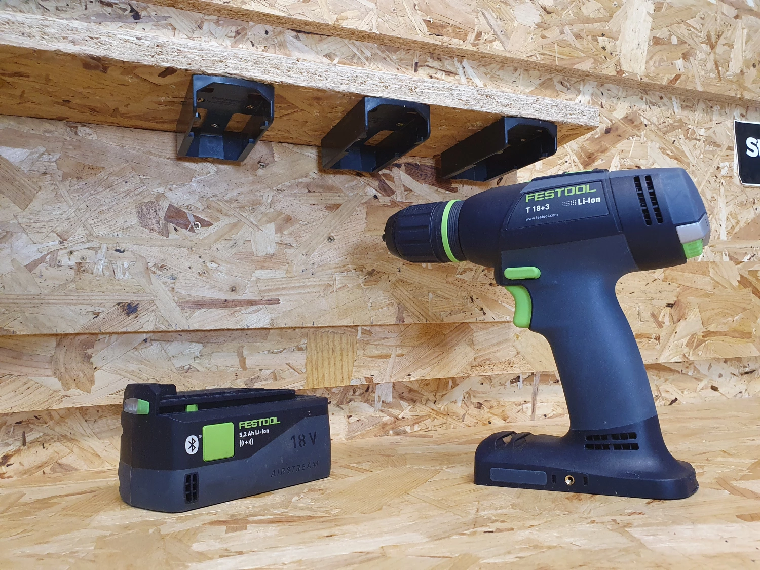 StealthMounts BM-FT18-BLK-6 - Support batterie (6pcs) pour Festool 18V - noir-image