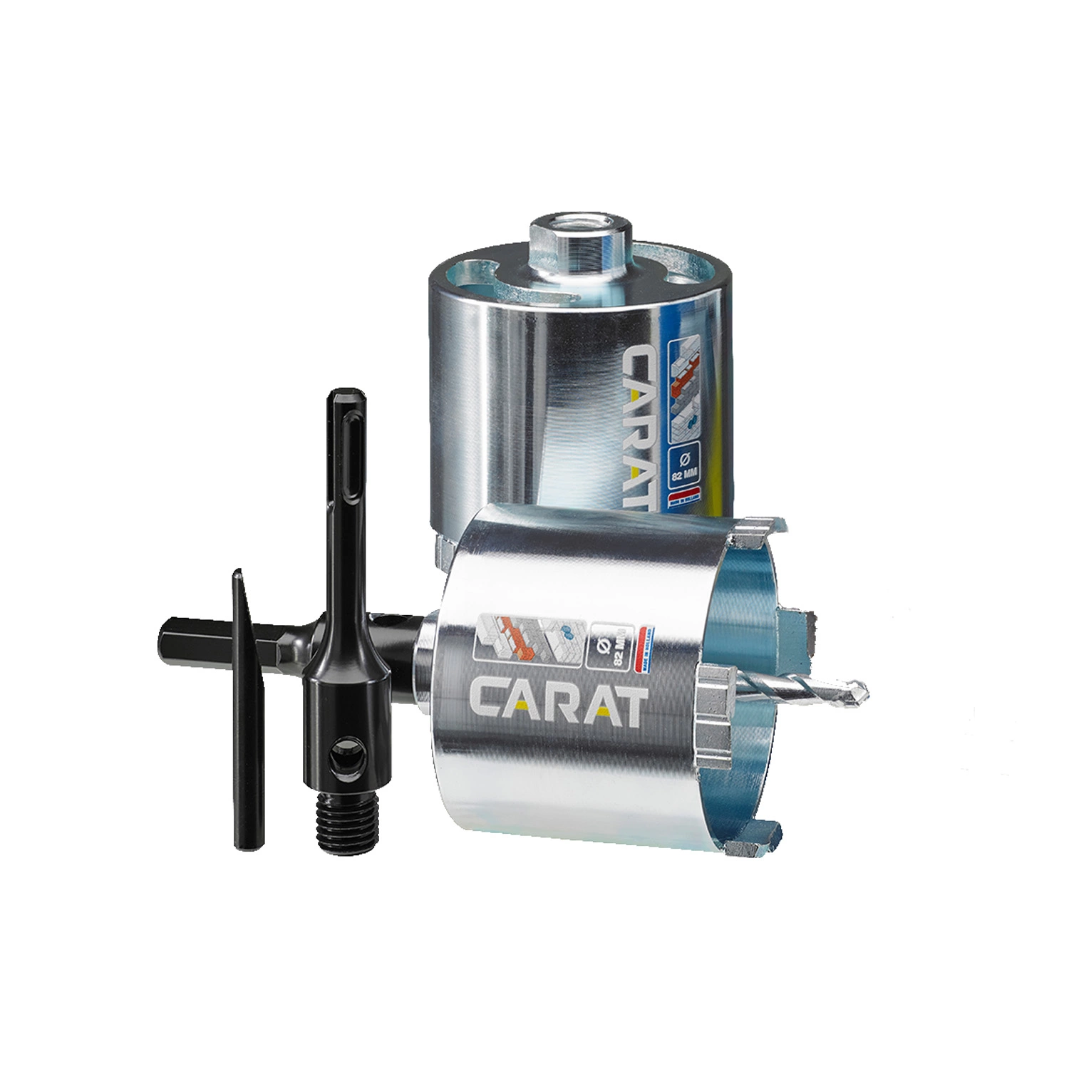 Carat HTS082PA25 2-pack dozenboor premium voor droogboren - 82 x 60mm M16 - incl. accessoires-image