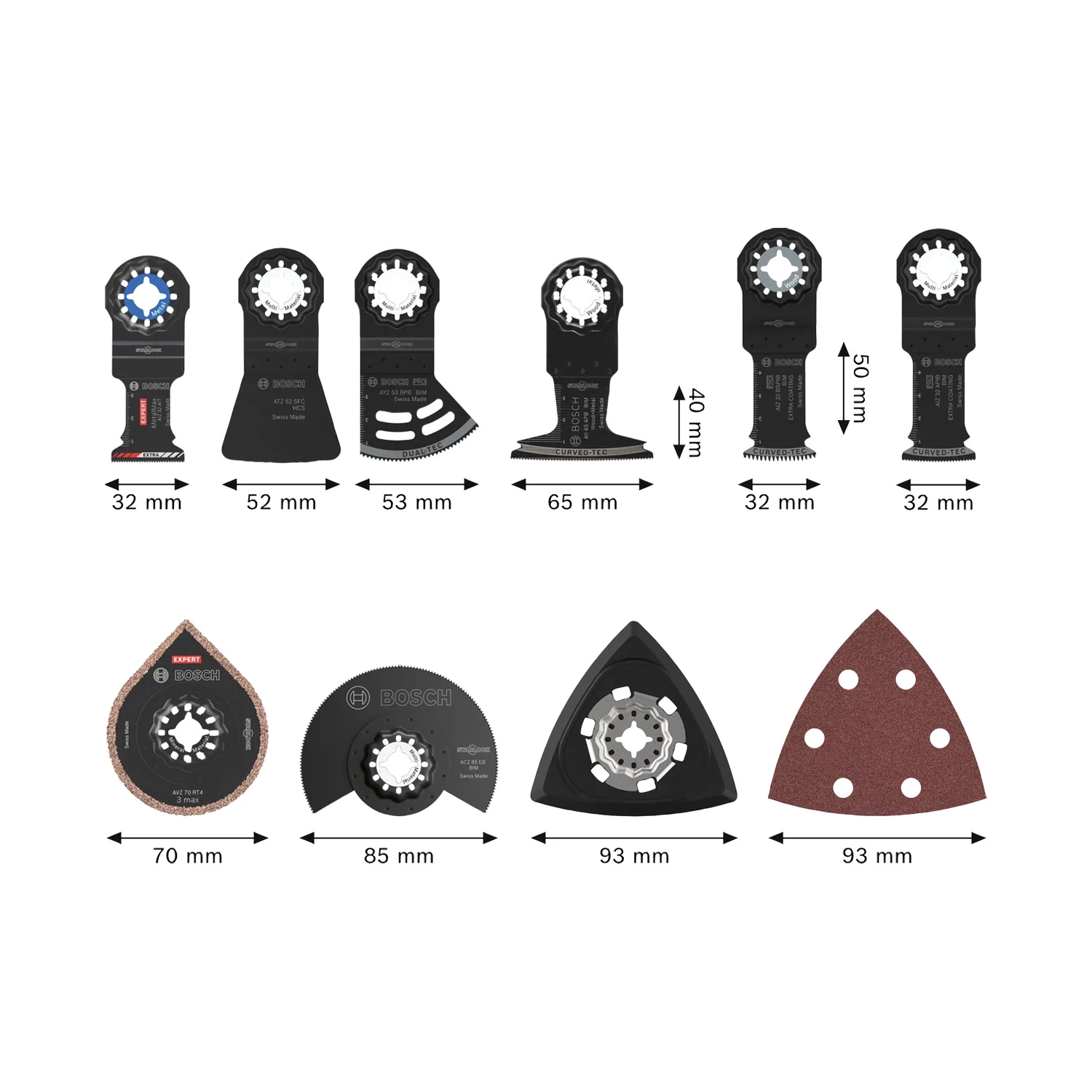 Bosch 2608669091 Standaard multitool all-in-one set voor diverse toepassingen (10-delig)-image