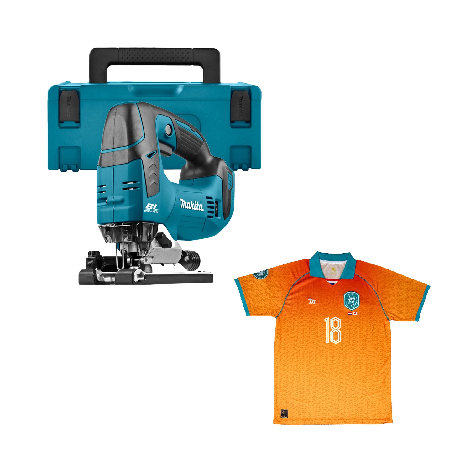 Makita DJV182ZJ 18V Li-Ion Accu decoupeerzaag body in Mbox - D-greep - variabel - koolborstelloos - met gratis Makita WK T-Shirt-image