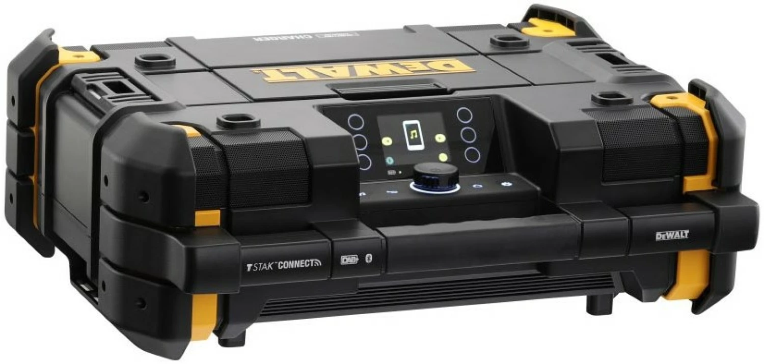 DeWALT DWST1-81078 10,8 / 54 V Li-ion XR batterie TSTAK radio avec fonction de recharge - fonctionne sur secteur et batterie-image