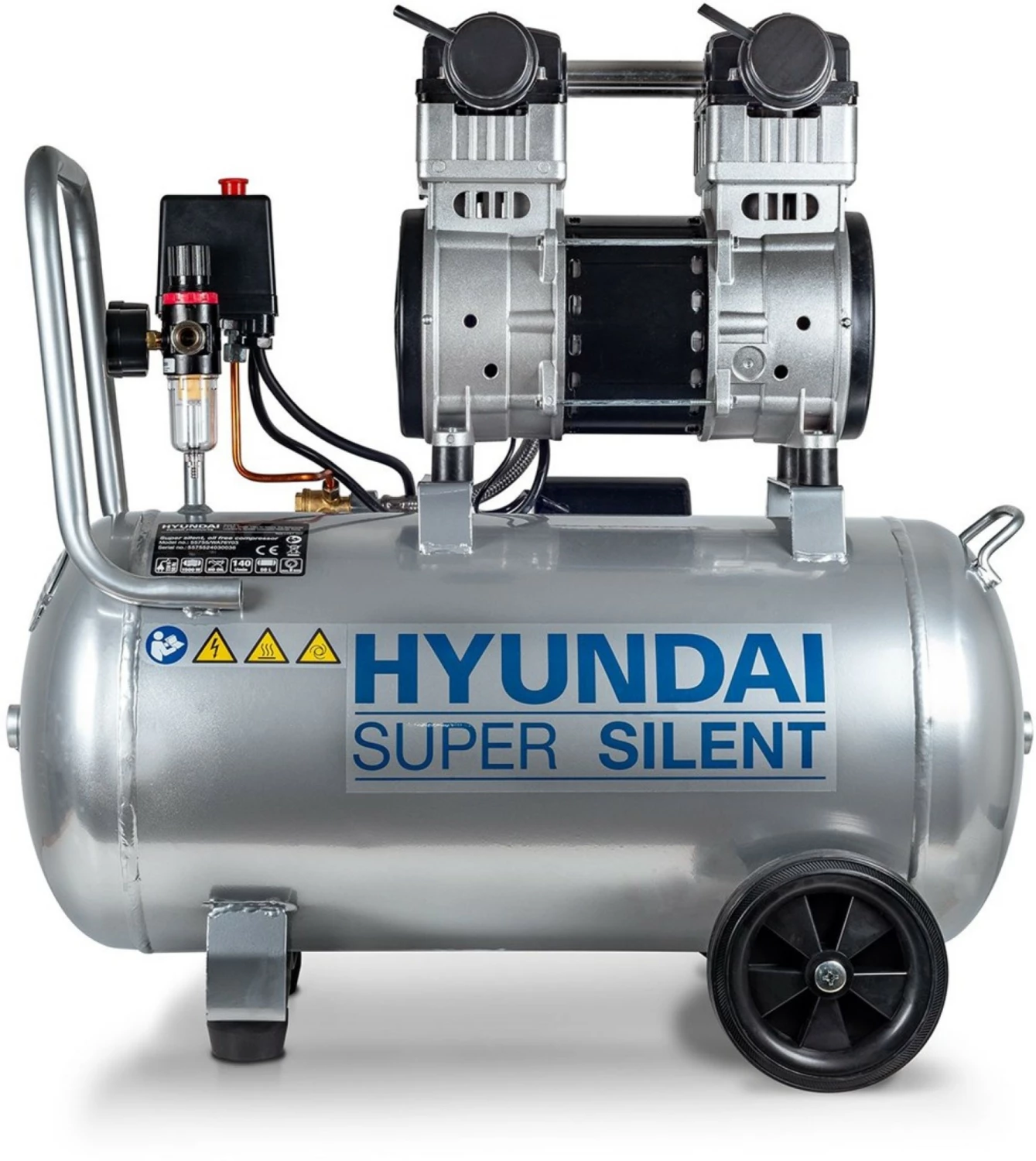 Hyundai 55755 Compresseur silencieux - 50L - 8bar-image