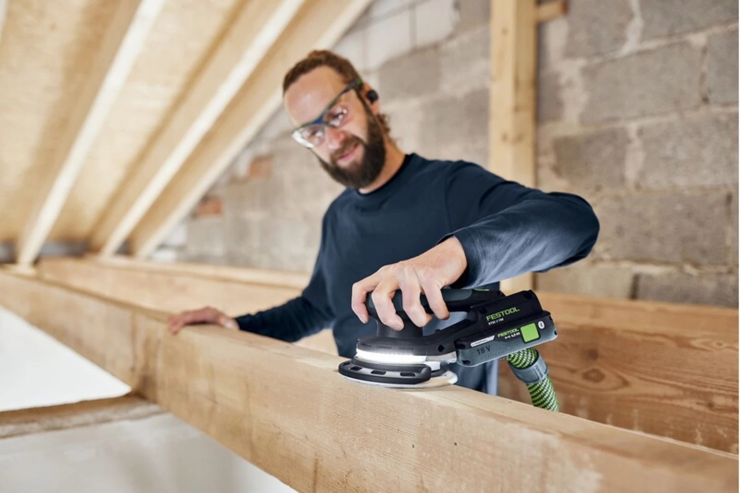 Festool ETSC 2 150 4 I-Plus 18V Accu Excenterschuurmachine set (2x 4Ah) in systainer - 150mm-image