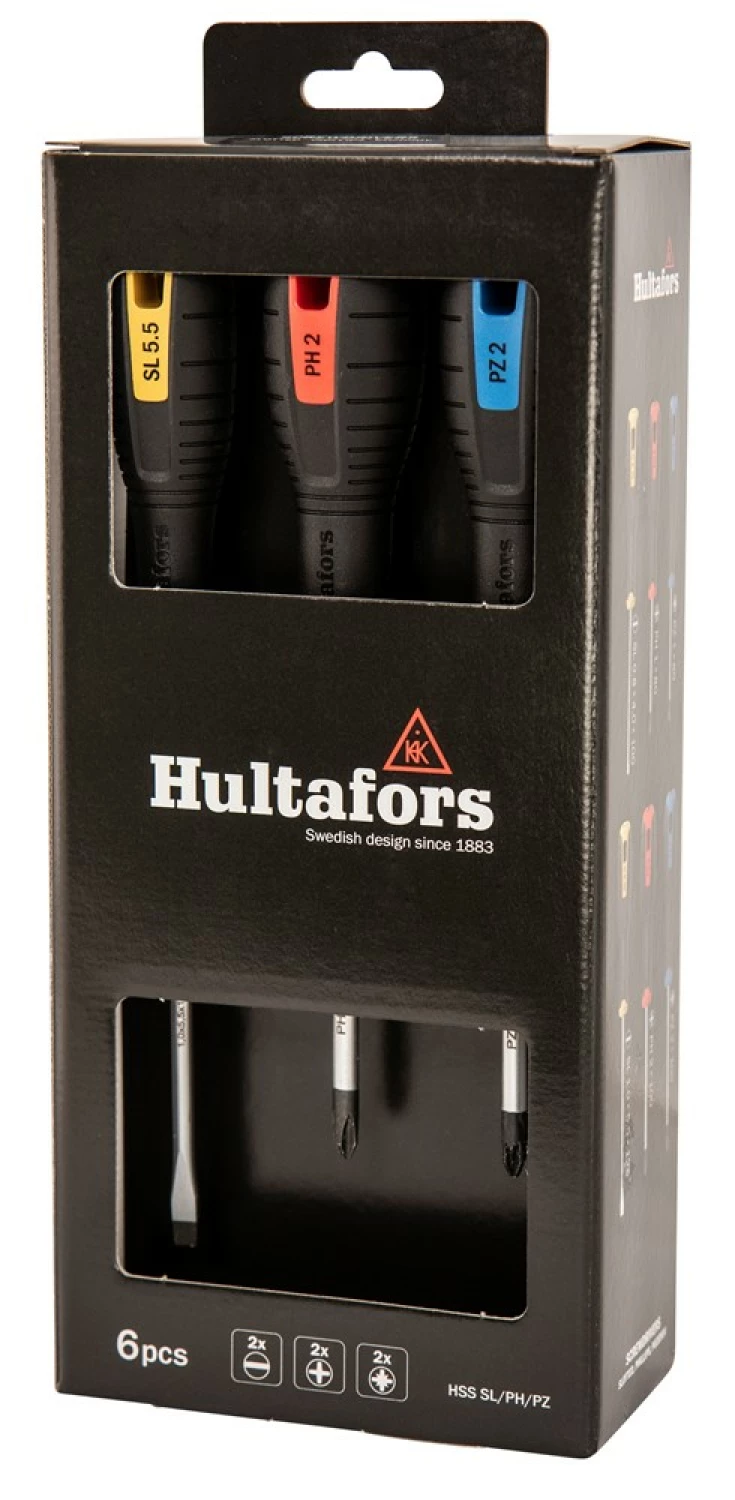 Hultafors HSS SL/PH/PZ Schroevendraaierset PH, PZ & SL - 6 stuks-image