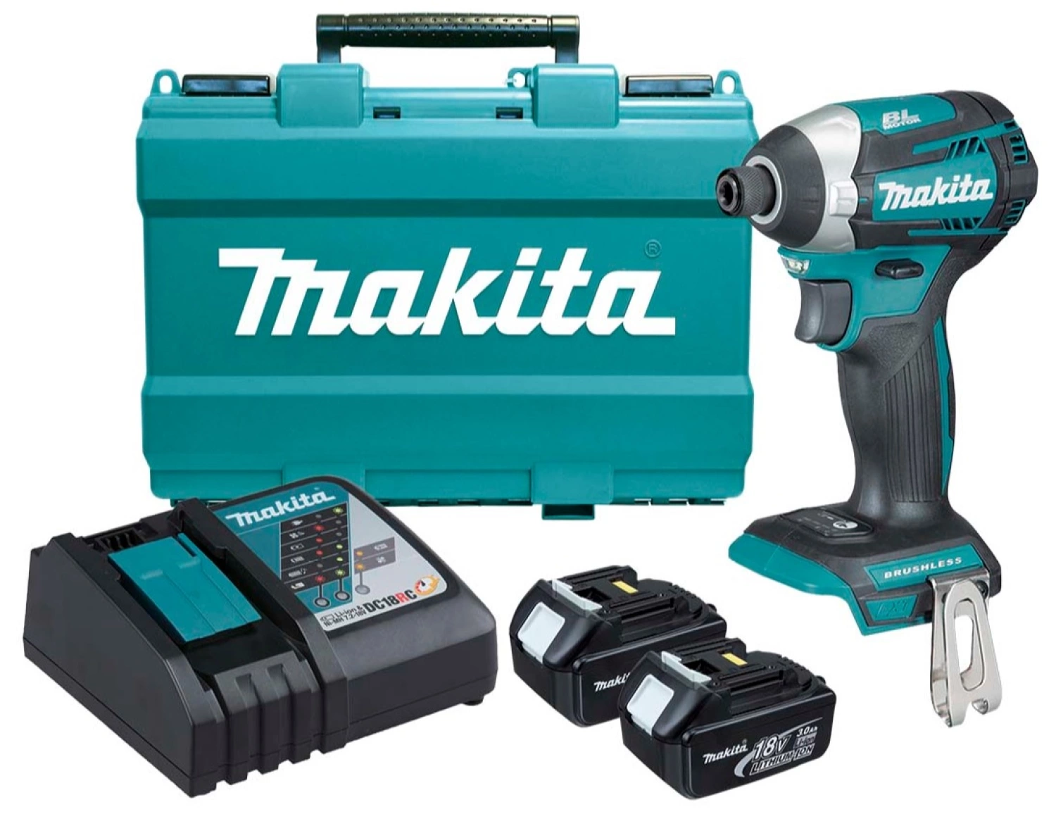 Makita DTD154RFE 18V Li-Ion accu slagschroevendraaier set (2x 3.0Ah accu) in koffer - koolborstelloos-image