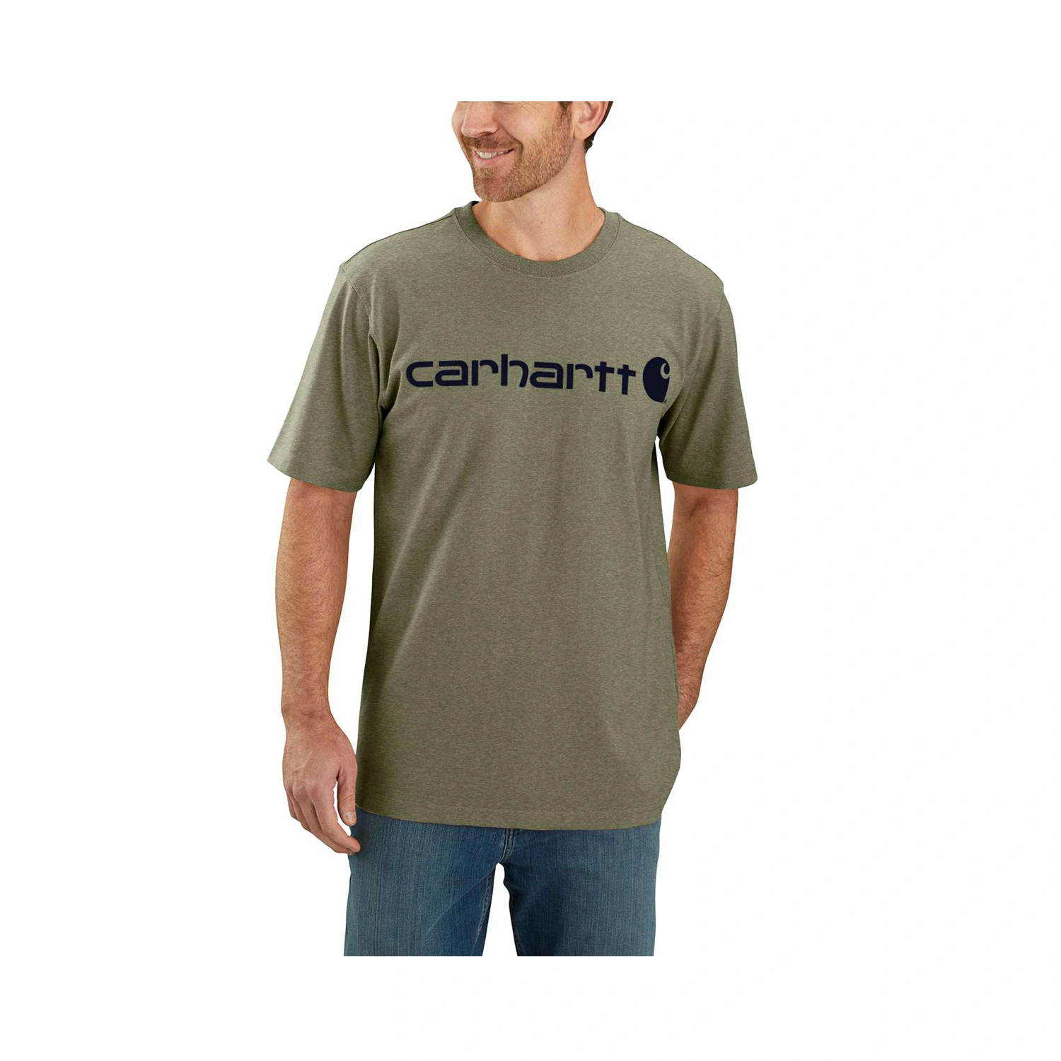 Carhartt Dearborn Relaxed Logo T-Shirt - Groen - L
