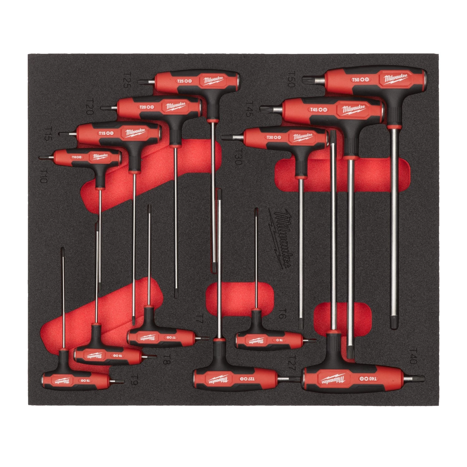 Milwaukee 4932501231 Jeu de 13 clés Torx en T - dans un insert en mousse PACKOUT