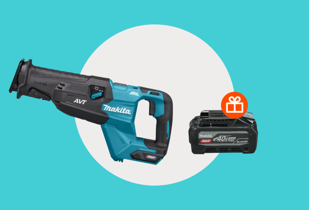Gratis accu van Makita.