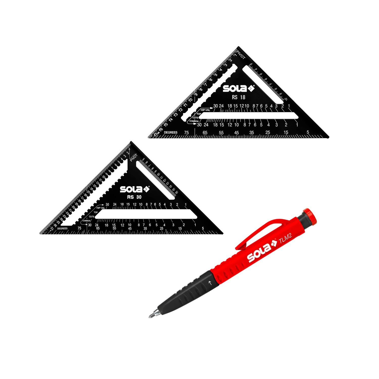 Sola RS 18 / RS 30 Équerre Kit métriques - 18 / 30 cm + TLM2 Marqueur-image