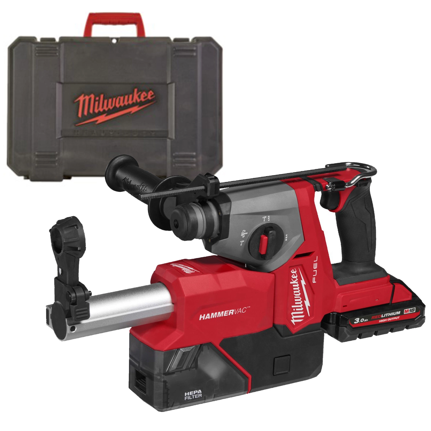 Milwaukee M18 FHACDDE-0C 18V Li-ion accu SDS-plus combihamer body incl. stofafzuiging in koffer - 1,7J-image