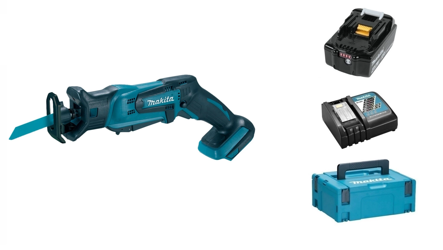 Makita DJR183RM1J 18V Li-Ion accu reciprozaag set (1x 4.0Ah accu) in Mbox - snelwissel-image