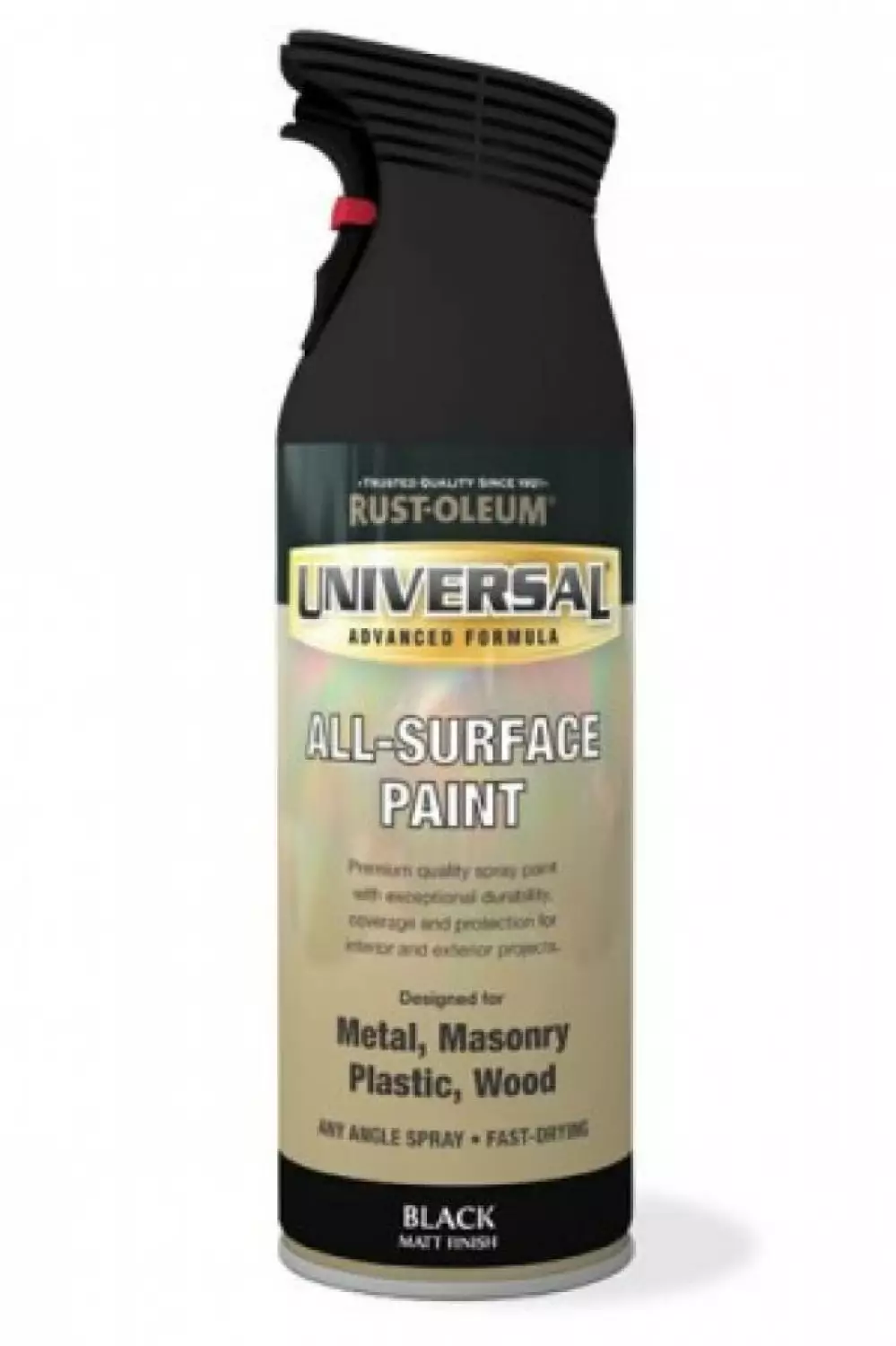 Rust-oleum universal spuitlak zijdeglans zwart 400 ml-image