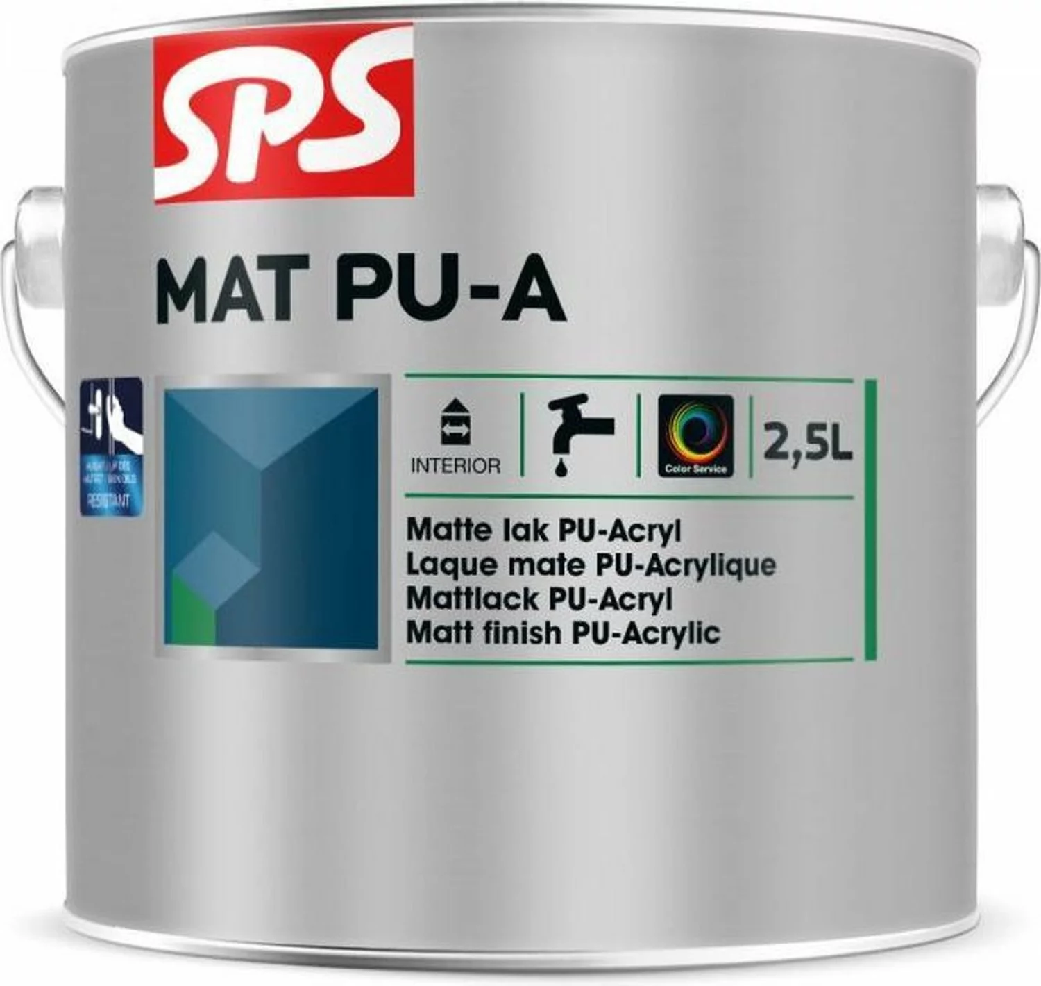 SPS Mat PU-A Lak - RAL 9010 - 2,5L-image