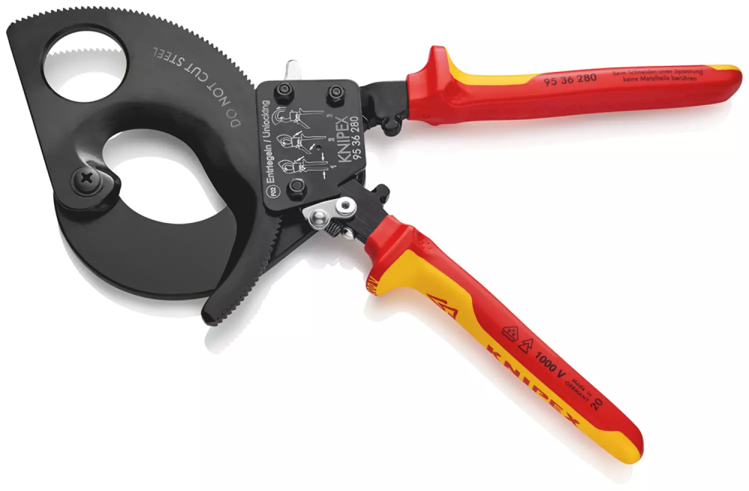 Knipex 95 36 280 - Coupe-câbles à cliquet-image