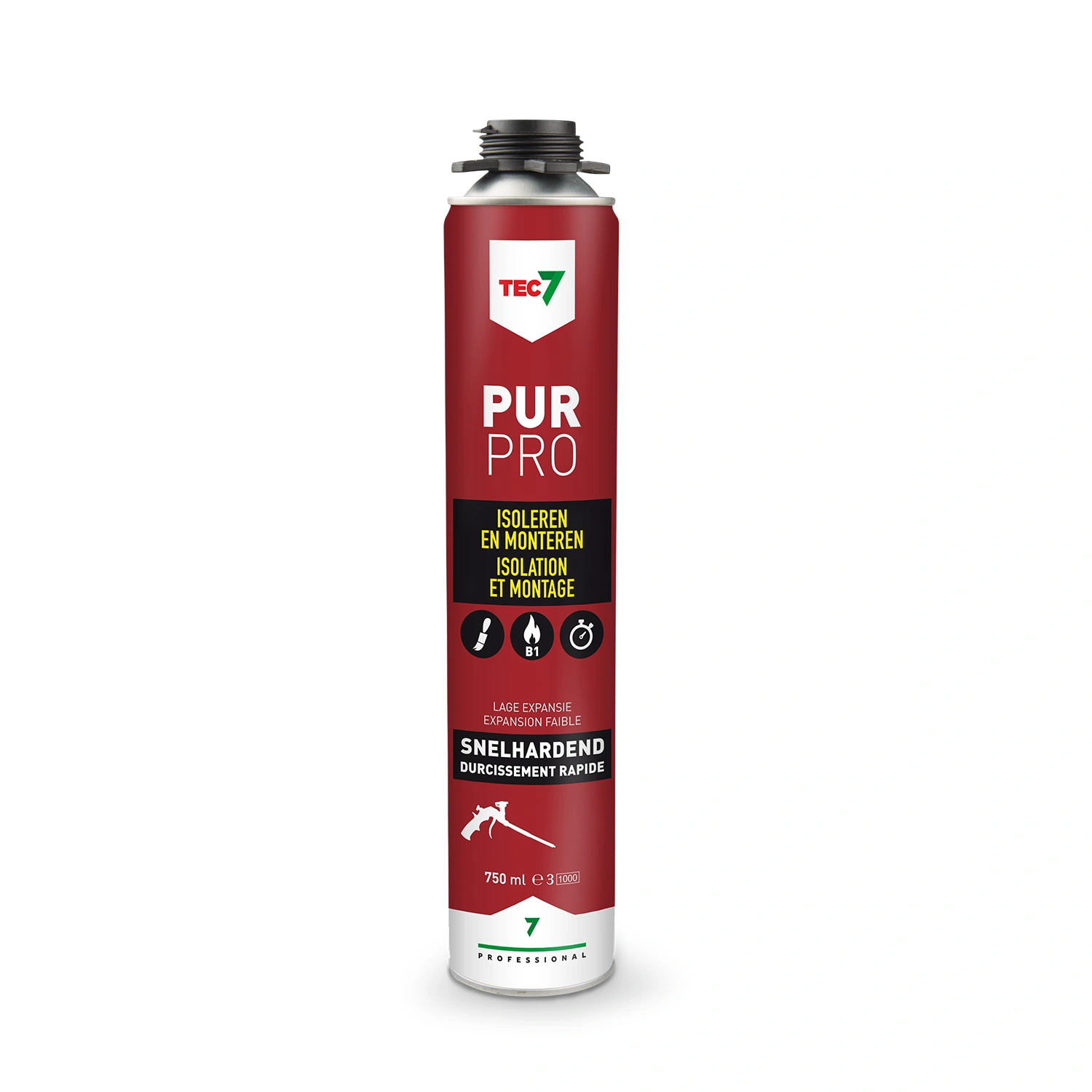 TEC7 PUR Pro Mousse isolante et de montage - 750 ml - 12 pièces