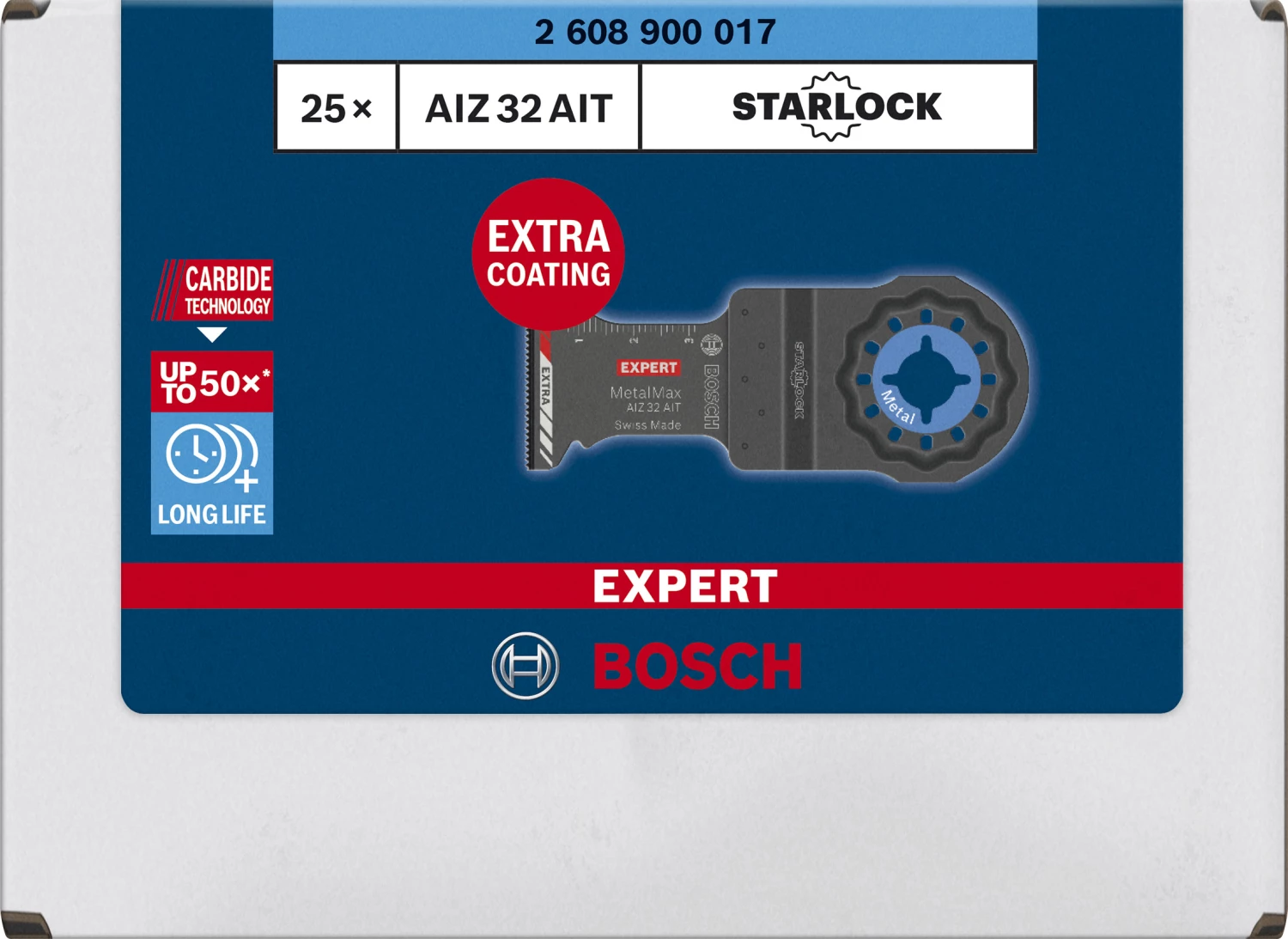 Bosch 2608900017 EXPERT Starlock CoatedCarbide invalzaagblad AIZ 32 AIT Carbide, Metal 32 x 40mm-image