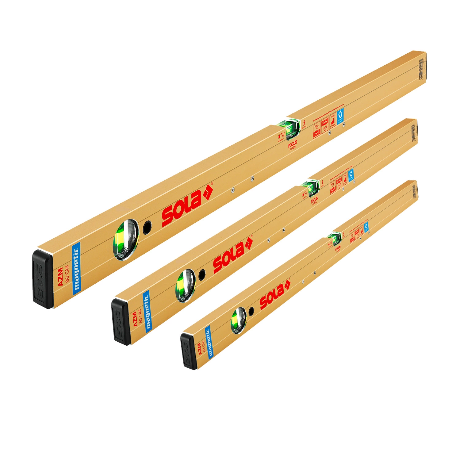 Sola AZM Waterpas triple combo set - magnetisch - 300 / 600 / 1000mm-image