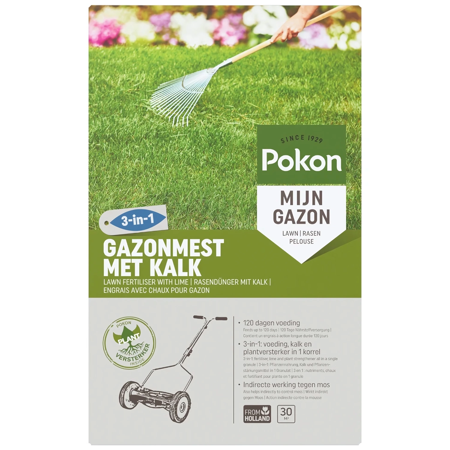 Pokon Gazonmest met Kalk 3-in-1 - 30m2-image