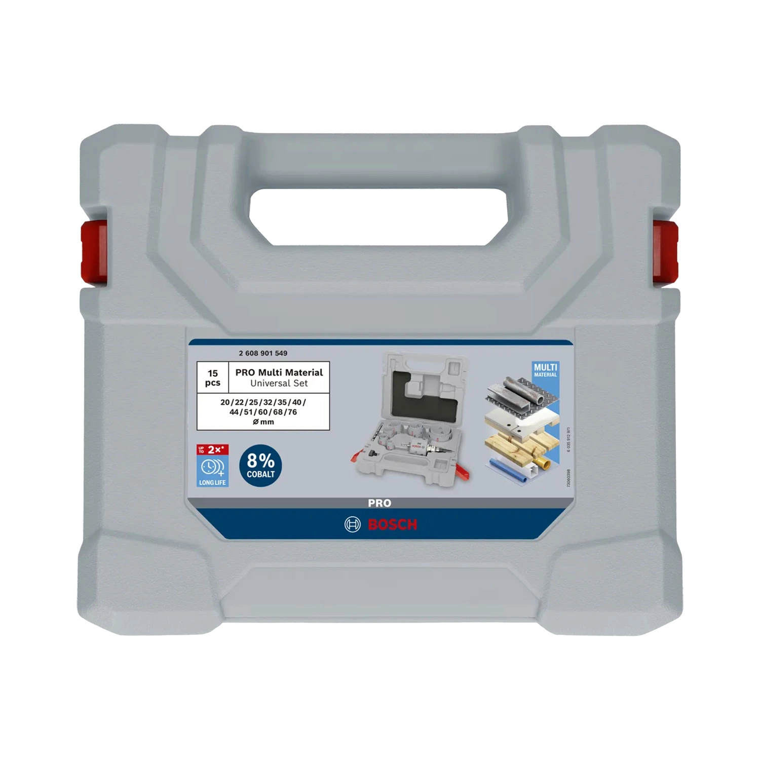 Bosch 2608901549 PRO Q-lock - Kit d'adaptateurs 15 pièces pour scies cloches - Multi-matériaux-image