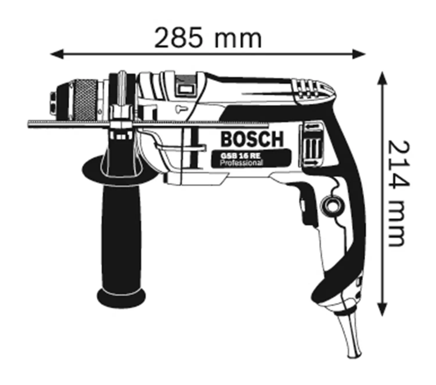 Bosch GSB 16 RE Klopboormachine in koffer - 750W-image