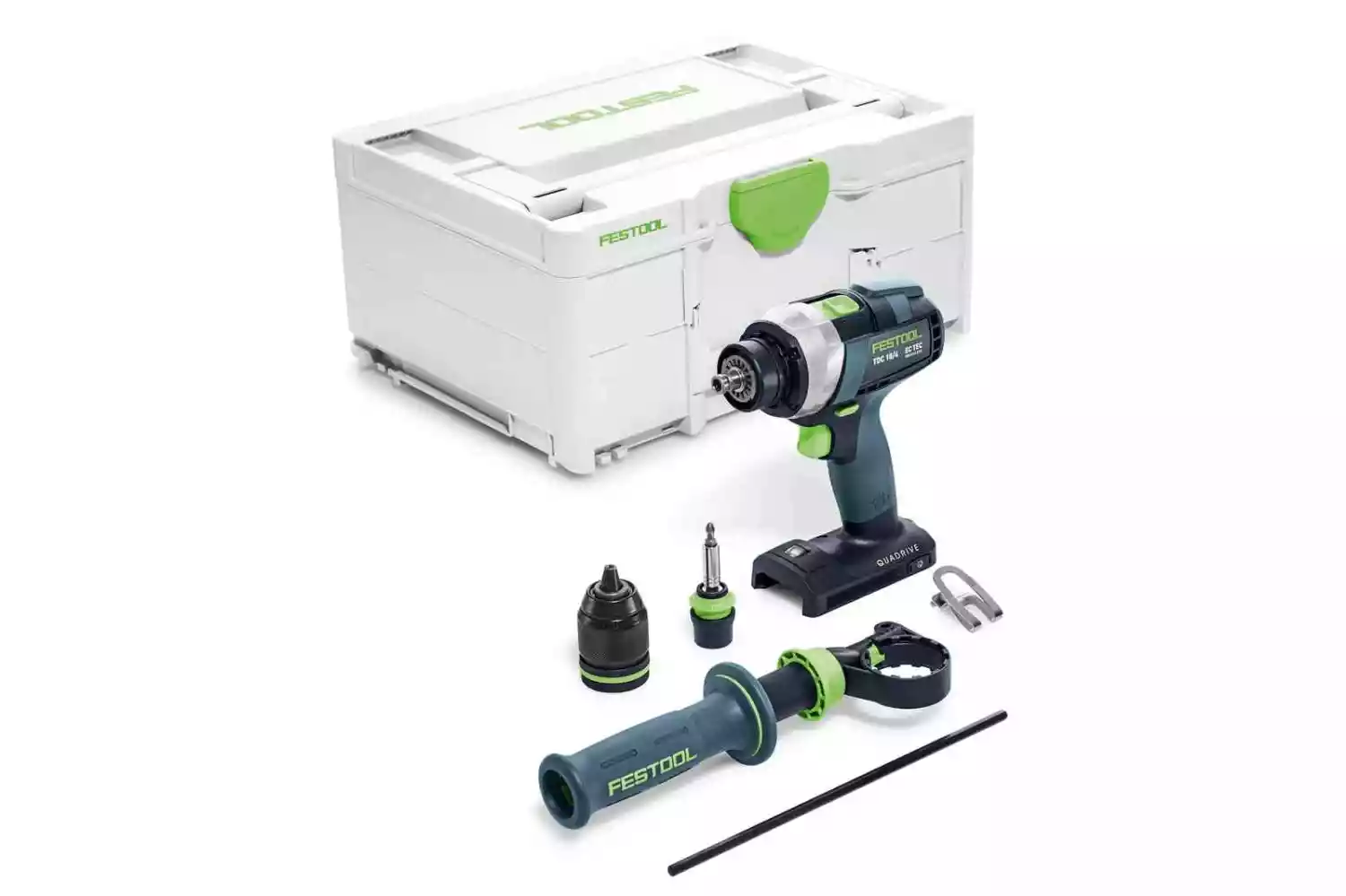 Festool TDC 18/4 I-Basic QUADRIVE 18V Li-Ion accu schroefboormachine body in systainer - 75Nm-image