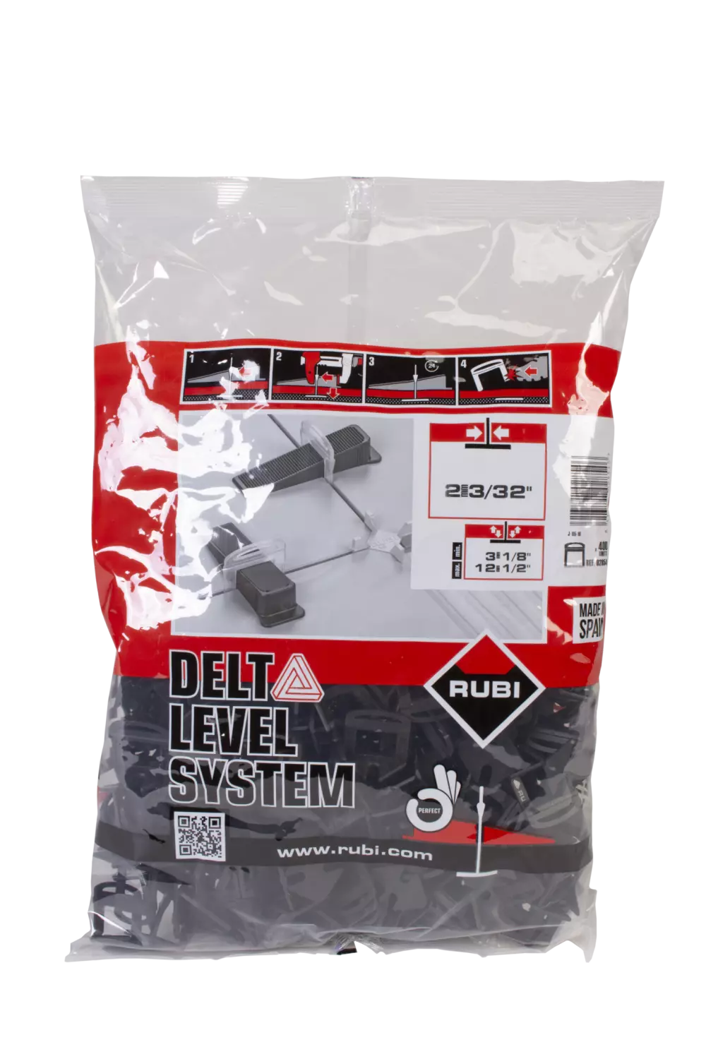 Rubi 02854 Delta Levelling Clips - 2,0mm - 3-12 mm (400st)-image